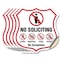 Signmission No Soliciting Shield Sign No Politics Ma, 4 inch X 4 inch, Vinyl Decal, 5PK SHI-D-5PACK-4-403 - alternate 1