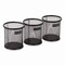 Mind Reader Metal Mesh Utensil Holder, 3.5in dia x 3.7inh, Black, 3PK CLIPMESH3-BLK - alternate 1