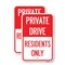 Signmission Private Drive Sign Private Drive - Residents Only, 18'' X 24'' 2 Signs, Heavy Gauge Aluminum, 2PK A-1824-2PACK-23271 - alternate 1