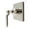 Kingston Brass Single-Handle Three-Way Diverter Valve with Square Trim Kit, Polished Nickel KS3046KL - alternate 1