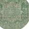 Homeroots 8' Emerald Round Medallion Washable Indoor Outdoor Area Rug 608018 - alternate 6