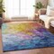 Homeroots 3' X 5' Gold Yellow And Teal Blue Abstract Washable Indoor Outdoor Area Rug 617353 - alternate 9