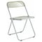 Leisuremod Lawrence Acrylic Folding Chair with Metal Frame, Amber LF19A - alternate 1