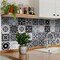 Homeroots 12" X 12" Black White and Gray Mosaic Peel and Stick Tiles 555888 - alternate 6