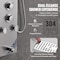 Vevor Shower Panel Tower System 6 Modes Hydroelectricity LED Stainless Steel 8004FL - alternate 7