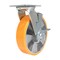 Vestil Polyurethane Swivel With Brake Caster 8 In. Diameter x 2 In. Width 1760 lb Orange/Silver CST-VE-8X2PUA-SWB - alternate 1
