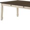 Homeroots 78" Oak and Cream Wood Dining Table 631280 - alternate 8