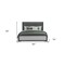 Homeroots Gray Ribbed Texture Wood And Upholstery King Bed Frame 564716 - alternate 5
