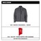 Milwaukee Tool Men's Heated Jacket, Gray, Heats 3 to 12 hours , 12 V 3 Outside Pockets, 3XL M100G-203X - alternate 19