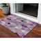 Homeroots 3' X 5' Merlot Purple And Lavender Geometric Washable Indoor Outdoor Area Rug 583040 - alternate 1