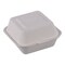 Empress Earth Hinged Container Molded Fiber 6 inx 6 in x 3 in Natural White PFAS Free, 500PK EHL-66-PF - alternate 3