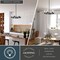 Vaxcel Grantley 6 Light Matte Black Wheel Chandelier Fixture Clear Glass Shade, LED Compatible, Damp Rated H0290 - alternate 7