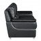 Homeroots 69in Black And Silver Faux Leather Love Seat 329476 - alternate 6