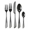 Megachef Gibbous 20 Piece Flatware Utensil Set, Stainless Steel Service for 4 in Black MCFW-GIBBOUS-BLACK - alternate 6