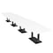 Skutchi Designs Boat Conference Table With Power, 48 in W, 264 in L, White HAR-BOT-48x264-DOU.BK-W960-NA - alternate 1