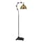 Homeroots 61" Bronze Floor Lamp With Green And Yellow Glass Dome Shade 526269 - alternate 6
