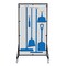 5S Supplies Housekeeping Shadow Board Broom Station V8, Gray / Blue, Kit + Stand, No Text HSB-V8-GRAY/BLUE-KIT-STAND-NO TEXT - alternate 1