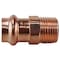 Apollo Adapter, 1/2 in, MPT x Press Fit, Copper, 300 psi Pressure XPRMA12 - alternate 1