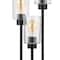 Jonathan Y Axel 20.5" 3-Light Modern Contemporary Metal/Seeded Glass Cluster LED Table Lamp, Black JYL3084A - alternate 6
