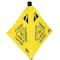 Rubbermaid Commercial Soft Safety Sign, 30 in H, 21 in W, Fabric, Galvanized Steel, Nylon, Polypropylene, FG9S0100YEL FG9S0100YEL - alternate 1