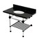 Kingston Brass 36-Inch Black Granite Console Sink with Acrylic Legs and Shelf, 8-Inch, 3-Hole KVPK3630KAB0 - alternate 1