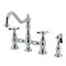 Kingston Brass Bridge Kitchen Faucet with Brass Sprayer, Polished Chrome KS3271BEXBS - alternate 1