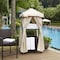 Crosley Palm Harbor Wicker Outdoor Storage Towel Valet CO7304-BR - alternate 7
