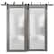 Sartodoors Sliding Closet Frosted Glass Barn Bypass Doors with Hardware Planum 2102 84x80 (2* 42x80) Solid Cor PLANUM2102BBB-GA-84 - alternate 1