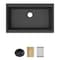 Elkay Quartz Classic 33" x 22" x 9-1/2" Single Bowl Undermount Workstation Sink 4pc Kit Matte Black ELGRU13322WOMB0 - alternate 1