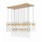 Z-Lite Fontaine 17 Light Linear Chandelier, Rubbed Brass, 44.25 In W 7002P5-17L-RB - alternate 1