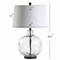 Jonathan Y Rae 26.5" Glass/Metal LED Table Lamp, Clear/Black JYL1067A - alternate 9