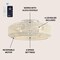 Jonathan Y Rowan 19.5" 4-Light Modern Bohemian 6-Speed Metal/Rattan Mobile-App/Remote-Controlled Lantern LED Ce JYL9730B - alternate 8