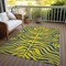 Homeroots 3' X 5' Yellow And Blue Animal Print Washable Indoor Outdoor Area Rug 600714 - alternate 8