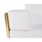 Homeroots 89" White And Silver Leather Sofa 551594 - alternate 23