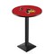 Holland Bar Stool Co 36" Blk Wrinkle Illinois State Pub Table, 36" dia. Top L217B3636IllStU - alternate 1