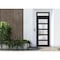 Vdomdoors Front Exterior Prehung FiberGlass Door Frosted Glass / Manux 8002 Matte Black / Transom Window / Of MANUX8002EXD-BLK-W36 x H80+14-LH - alternate 4
