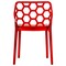 Leisuremod Modern Dynamic Dining Chair, Transparent Red, 2PK DC19TR2 - alternate 6