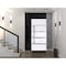 Vdomdoors Steel Door Deux 1105 Black Enamel Sidelight and Transom Window Sidelite Stainless Inserts Entry Doo DEUX1105EXD-BLK-W36+12xH80+16-LH-O - alternate 4