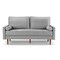 Homeroots 69" Gray Velvet Sofa And Toss Pillows With Dark Brown Legs 543707 - alternate 9