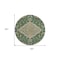 Homeroots 8' Emerald Beige And Brown Round Oriental Washable Indoor Outdoor Area Rug 605243 - alternate 7