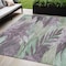 Homeroots 5' X 8' Lavender And Lilac Floral Washable Indoor Outdoor Area Rug 611115 - alternate 1