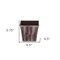 Homeroots 7in Brown and Ivory Textural Tone On Tone Recycled Plastic Indoor Outdoor Square Pot Planter 488264 - alternate 4