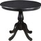Homeroots 36" Black Rounded Solid Manufactured Wood And Solid Wood Pedestal Base Dining Table 517751 - alternate 3