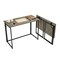 Homeroots 40" Gray Wood and Stainless Steel Computer Desk 723733 - alternate 8