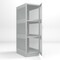 Pucel Heavy Duty Storage Locker, One Door Perforated Ventilated, 24in W x 36in D x 74in H, 4in Base, Gray DLCU-2436-1-PERF-B - alternate 1