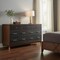 Homeroots 35" Brown and Black Solid Wood Seven Drawer Double Dresser 524117 - alternate 7