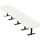 Skutchi Designs 18ft Conference Table With Power Unit | 18 Person Modular Racetrack Meeting Table | Harmony Series HAR-RAC-48X216-T.BK-W960-NA - alternate 1