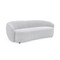 Homeroots 90" Off White Fabric Sofa With Black Legs 488843 - alternate 1