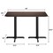 Flash Furniture 48" x 30" Tabletop, Seamless Surface Technology, Dark Brown, 22" x 30" Black Table Height X-Bases ST-REC3048-WBR-T2230-GG - alternate 9