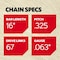Oregon Chisel Chain, 16", 67 Drive Links V67 - alternate 9